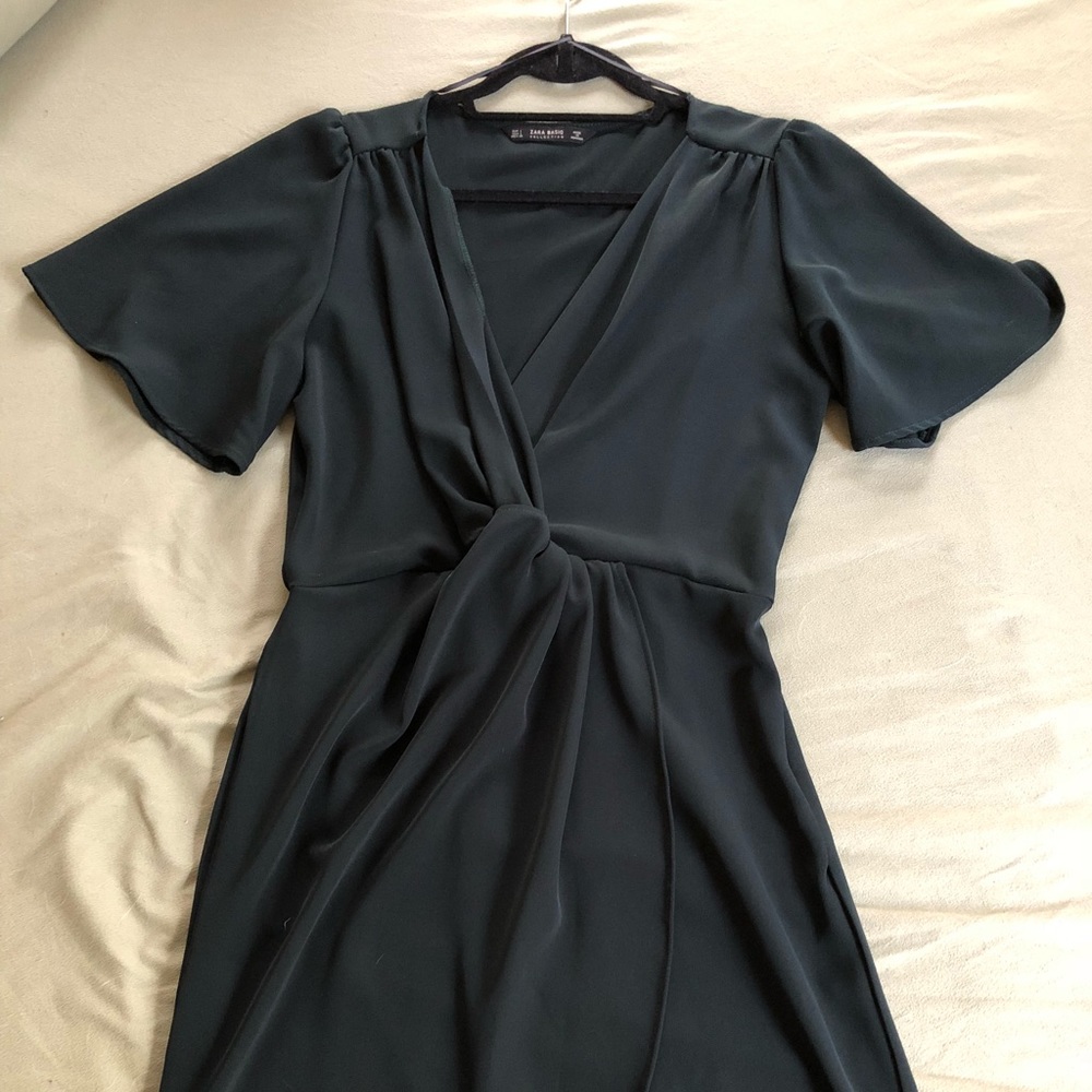 Zara hunter green dress